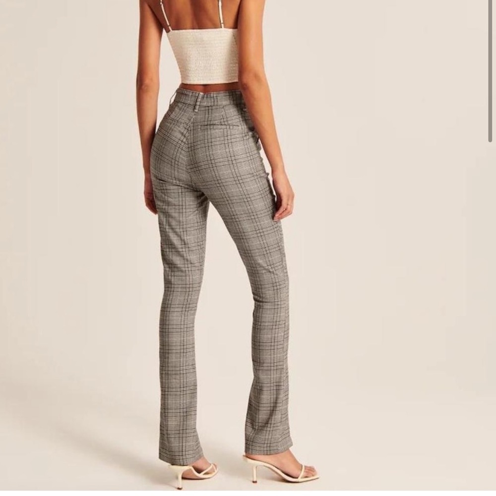 Abercrombie Plaid Split-Hem Pant The skinny Ultra High Rise